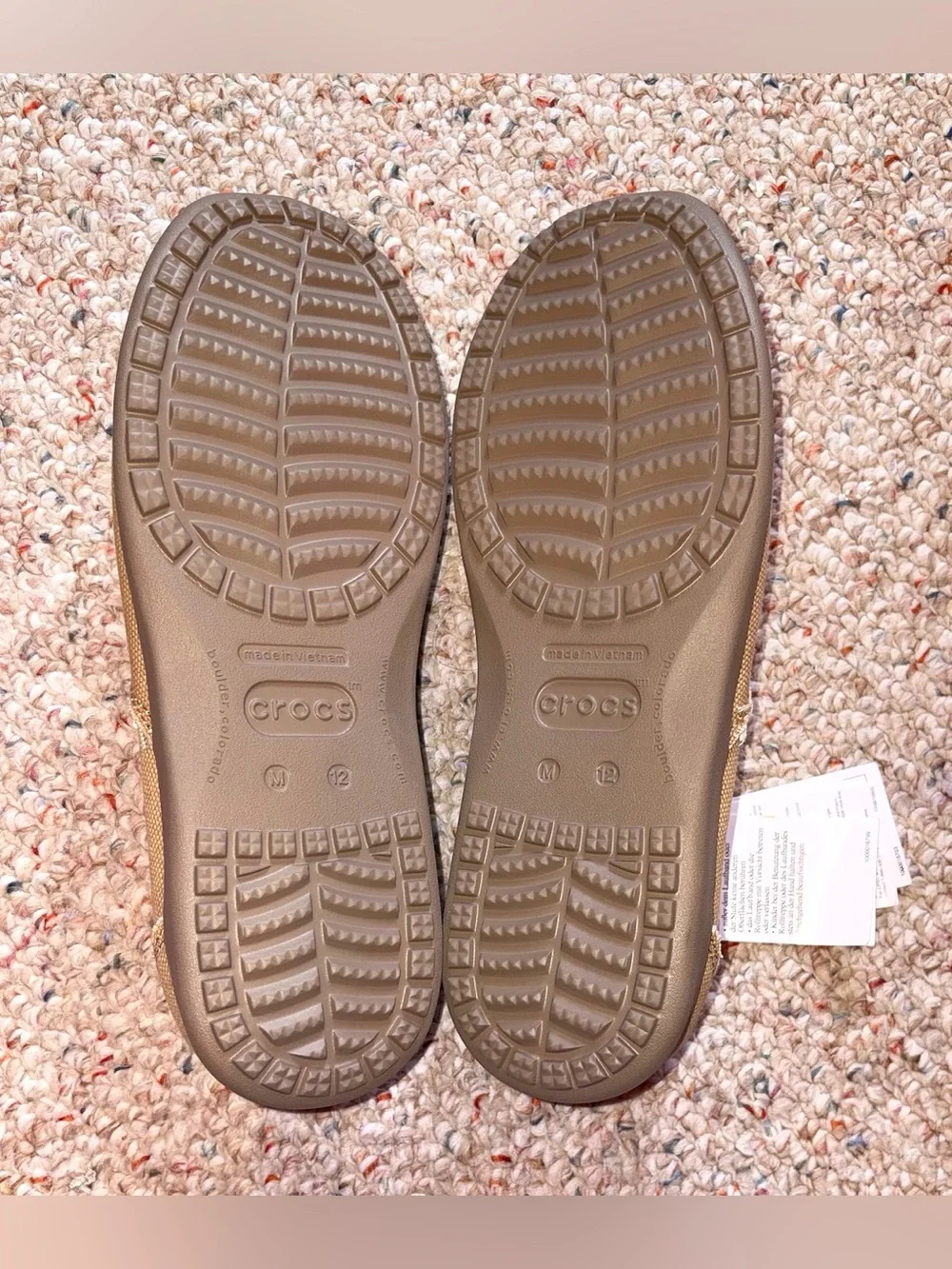 Men’s NWT Santa Cruz Khaki Colored Slip On Crocs Size 12